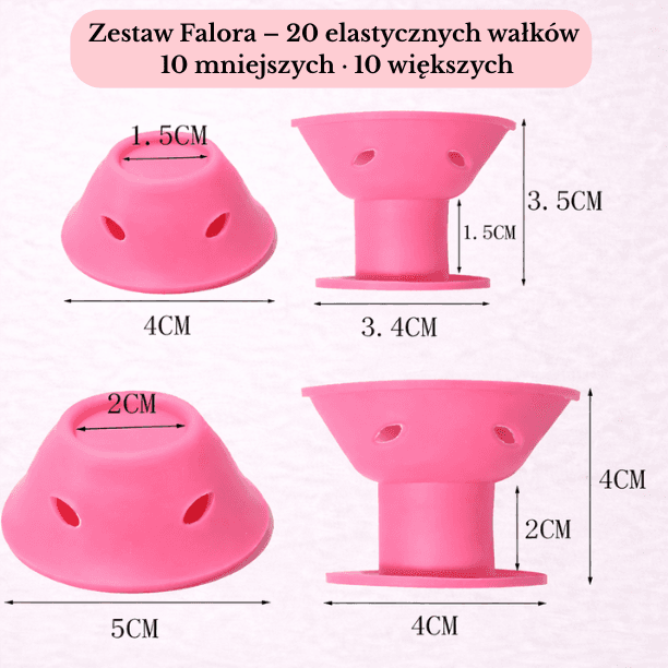 Falora – zestaw 20 szt. elastycznych wałków do tworzenia naturalnych loków
