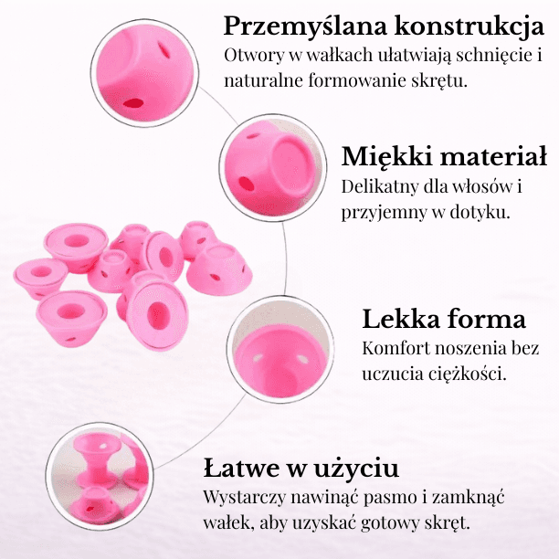 Falora – zestaw 20 szt. elastycznych wałków do tworzenia naturalnych loków