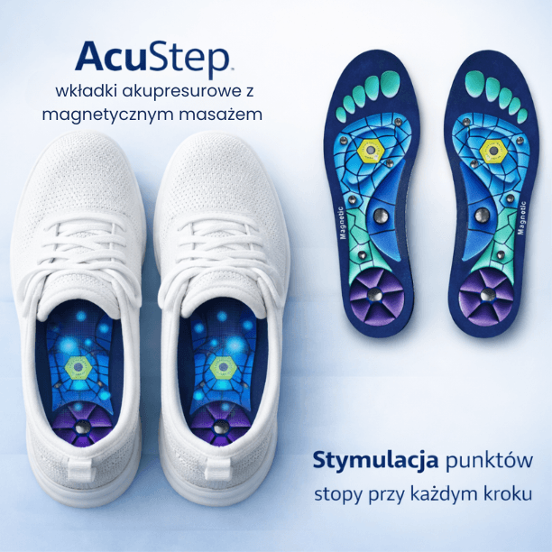 AcuStep – Para wkładek akupresurowych z magnetycznym masażem stóp